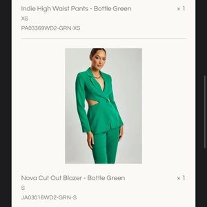 NWT MESHKI Green Blazer set